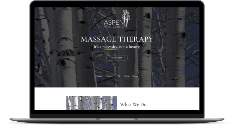 Aspen Pain Clinic website mockup