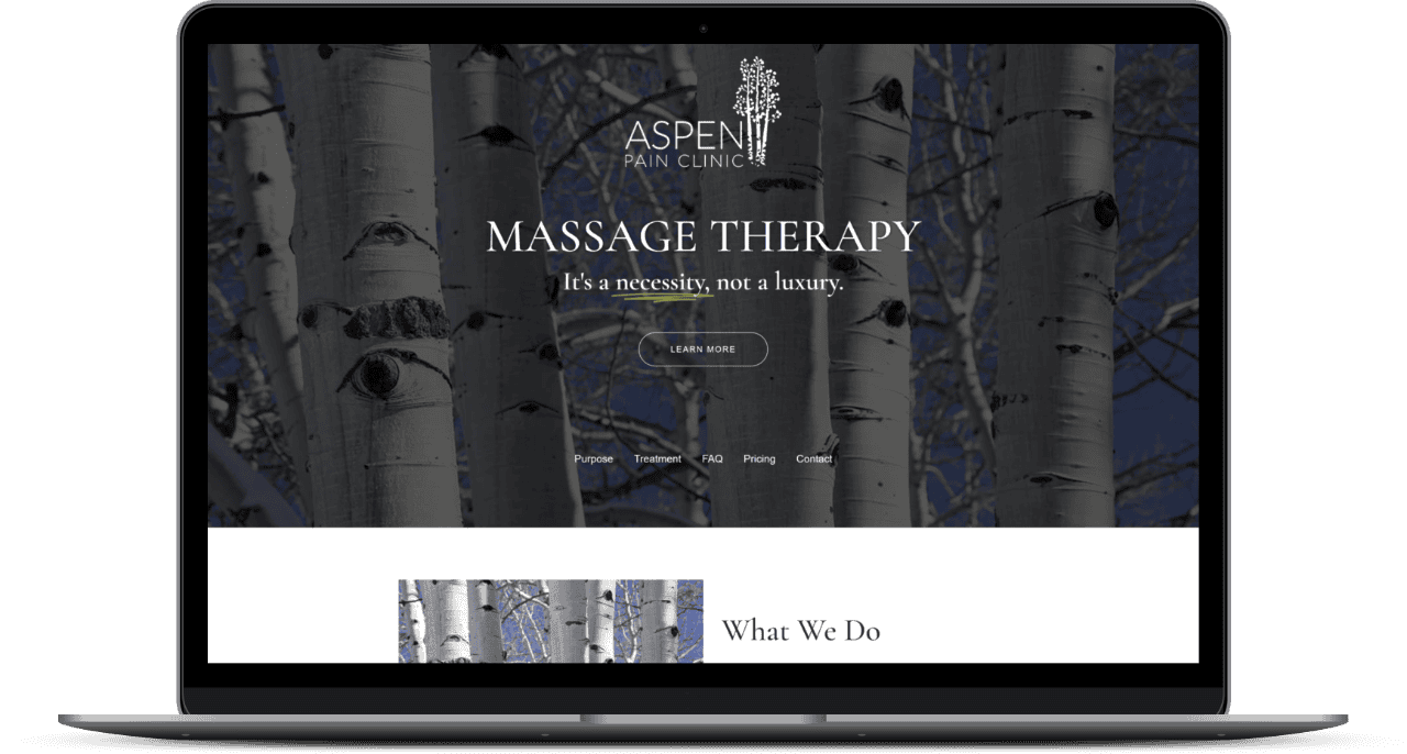 Aspen Pain Clinic website mockup