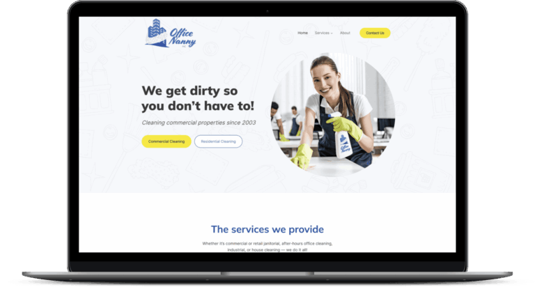 Office Nanny website mockup