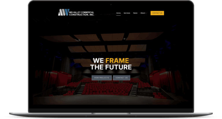 Mid-Valley Commercial Construction website mockup