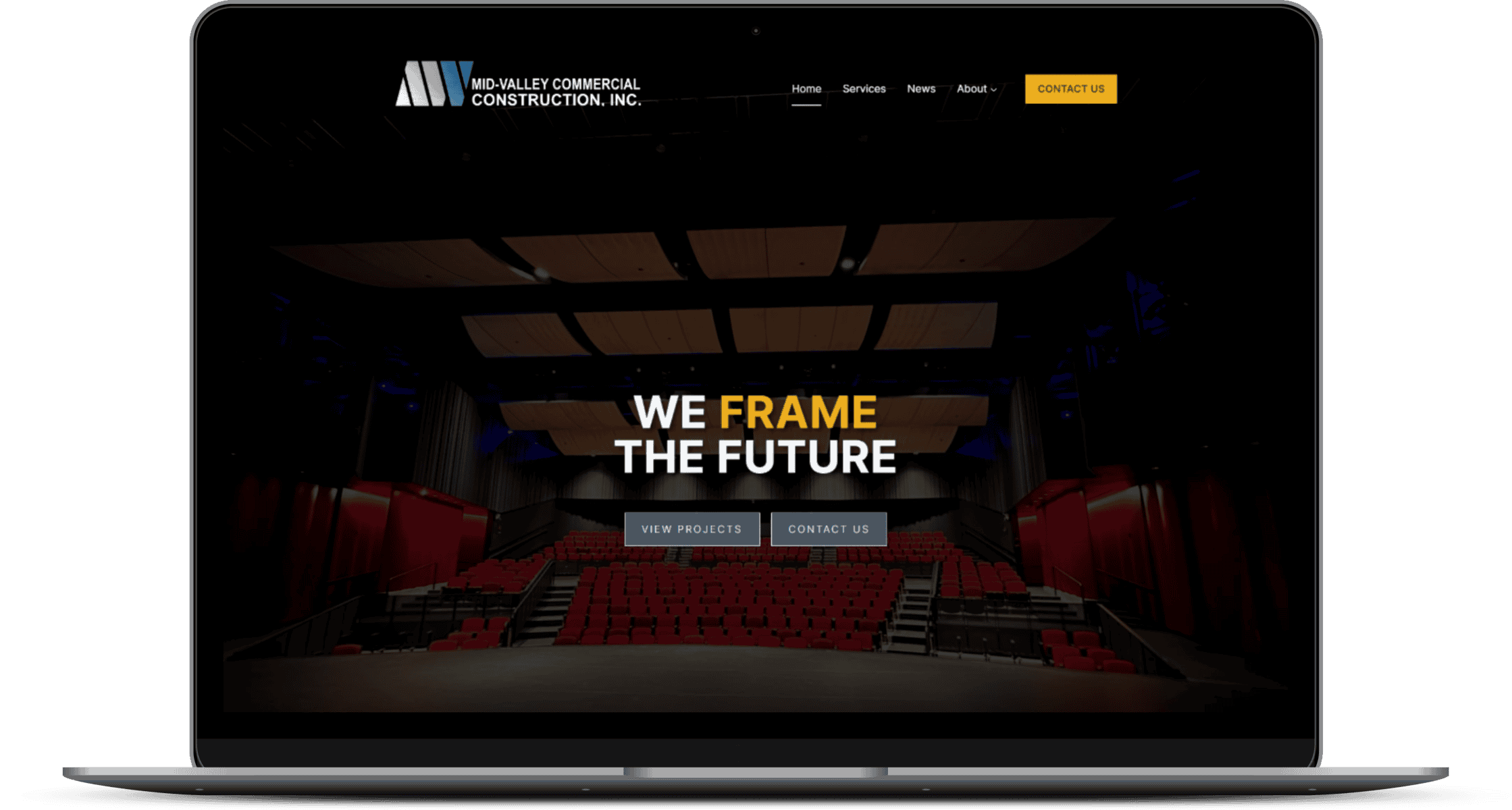 Mid-Valley Commercial Construction website mockup