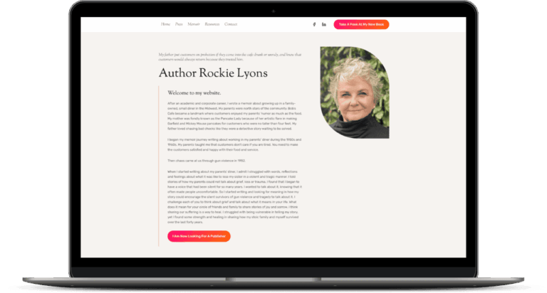 Rockie Lyons website mockup
